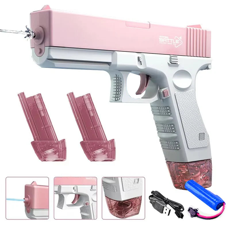 Gearlink™ Electric Water Gun – Rechargeable Automatic Burst Water Blaster for Kids & Teens