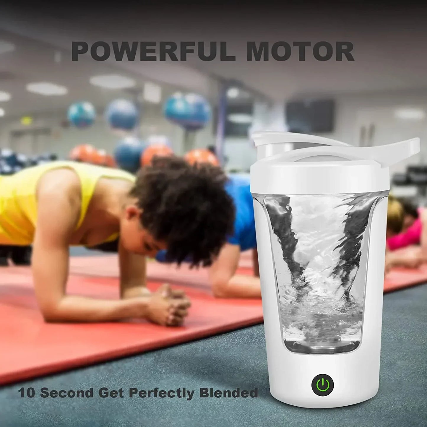 Gearlink™ Electric Shaker Bottle – 450ml Portable Protein & Drink Mixer (Battery Operated)