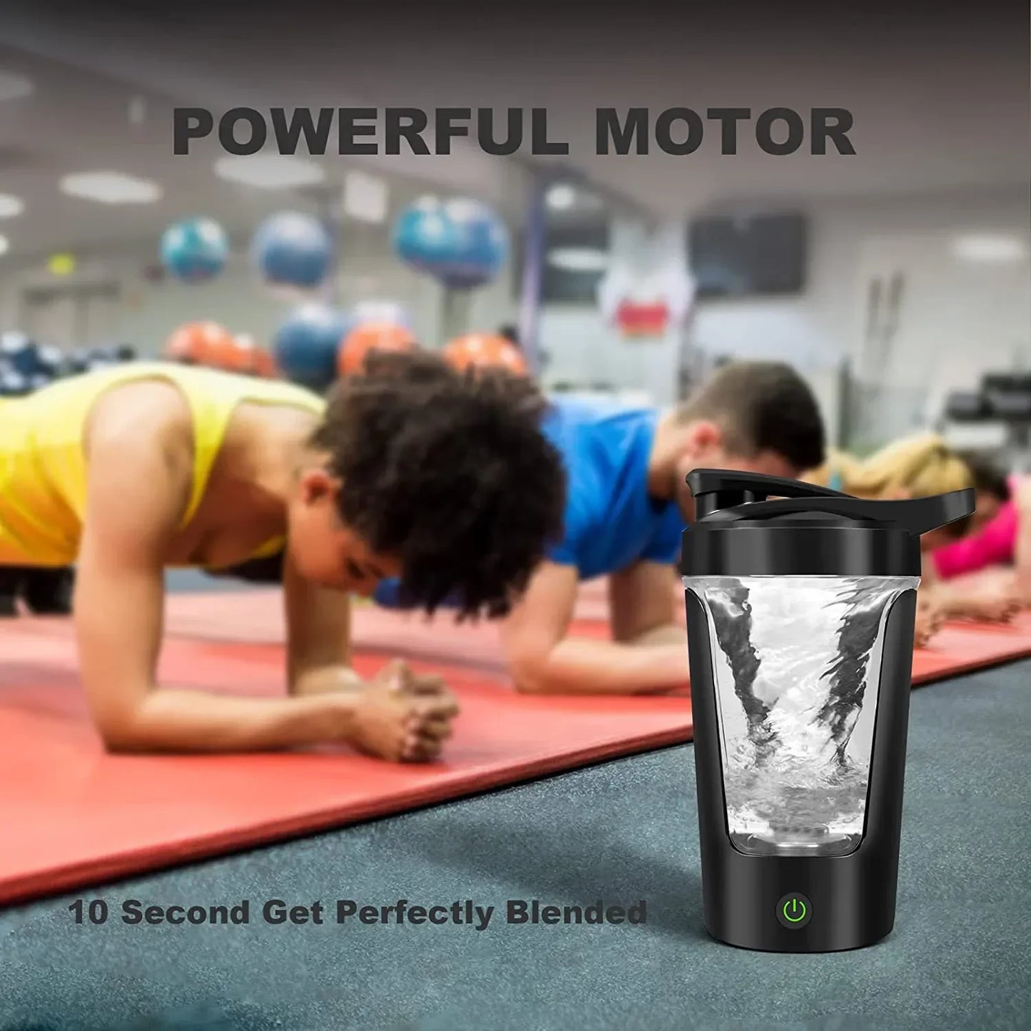 Gearlink™ Electric Shaker Bottle – 450ml Portable Protein & Drink Mixer (Battery Operated)