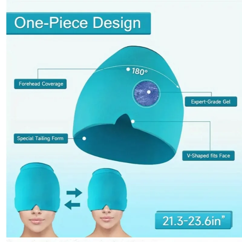 Gearlink™ Migraine Relief Cap – Hot & Cold Gel Ice Headgear for Headache & Stress Relief