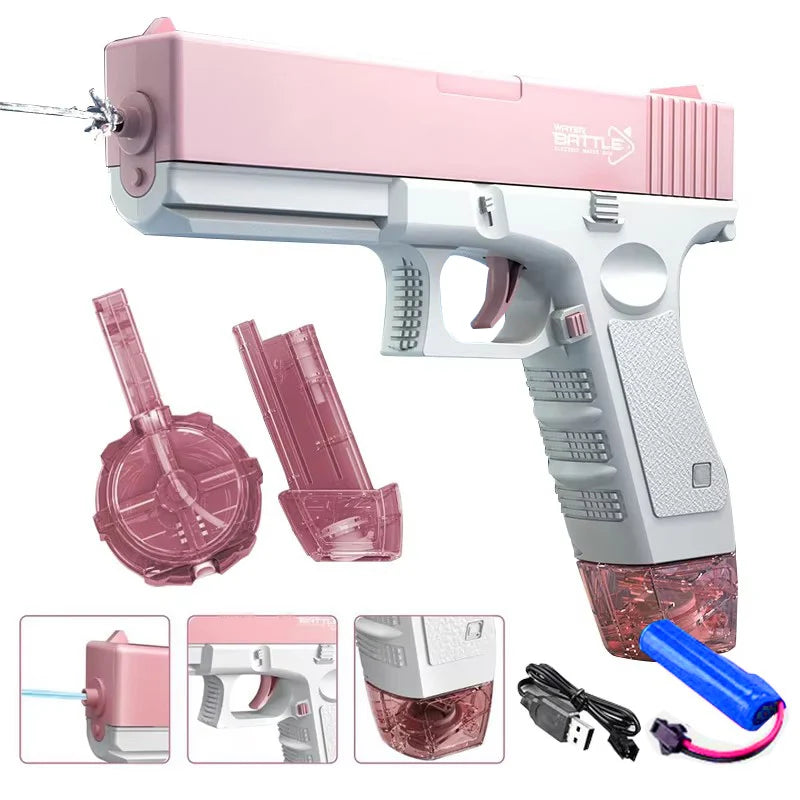Gearlink™ Electric Water Gun – Rechargeable Automatic Burst Water Blaster for Kids & Teens