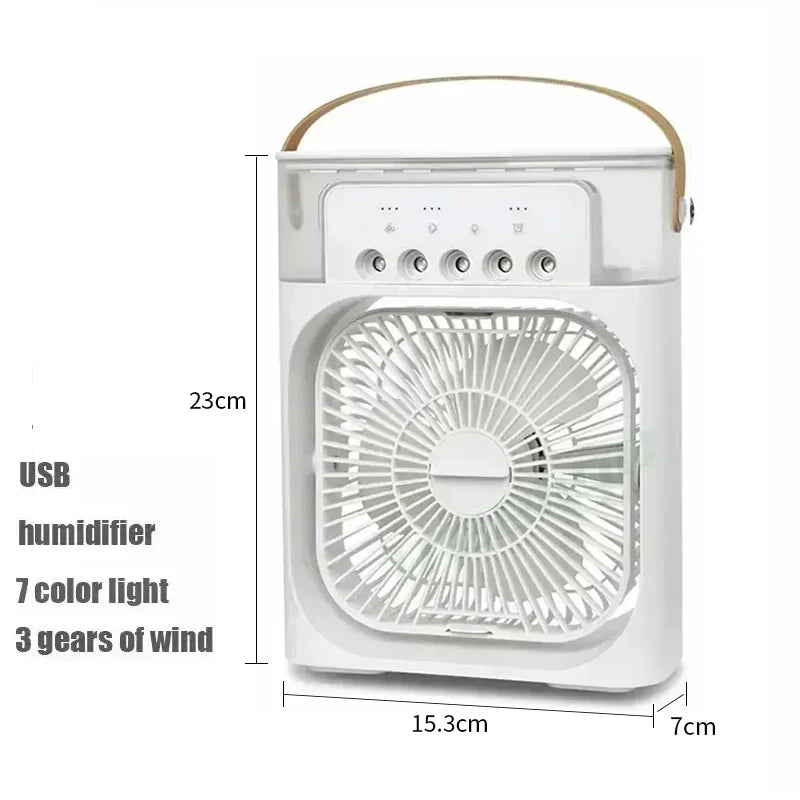 Gearlink™ 3-in-1 Mini Air Cooler – Portable Fan, Humidifier & Night Light