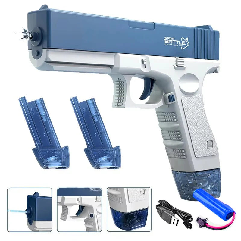 Gearlink™ Electric Water Gun – Rechargeable Automatic Burst Water Blaster for Kids & Teens