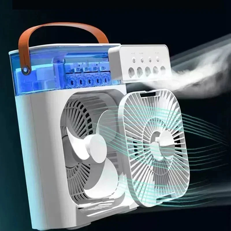 Gearlink™ 3-in-1 Mini Air Cooler – Portable Fan, Humidifier & Night Light