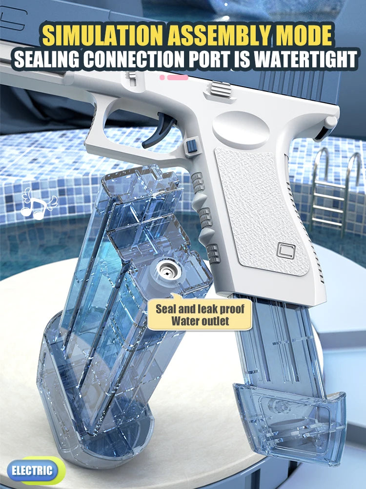Gearlink™ Electric Water Gun – Rechargeable Automatic Burst Water Blaster for Kids & Teens