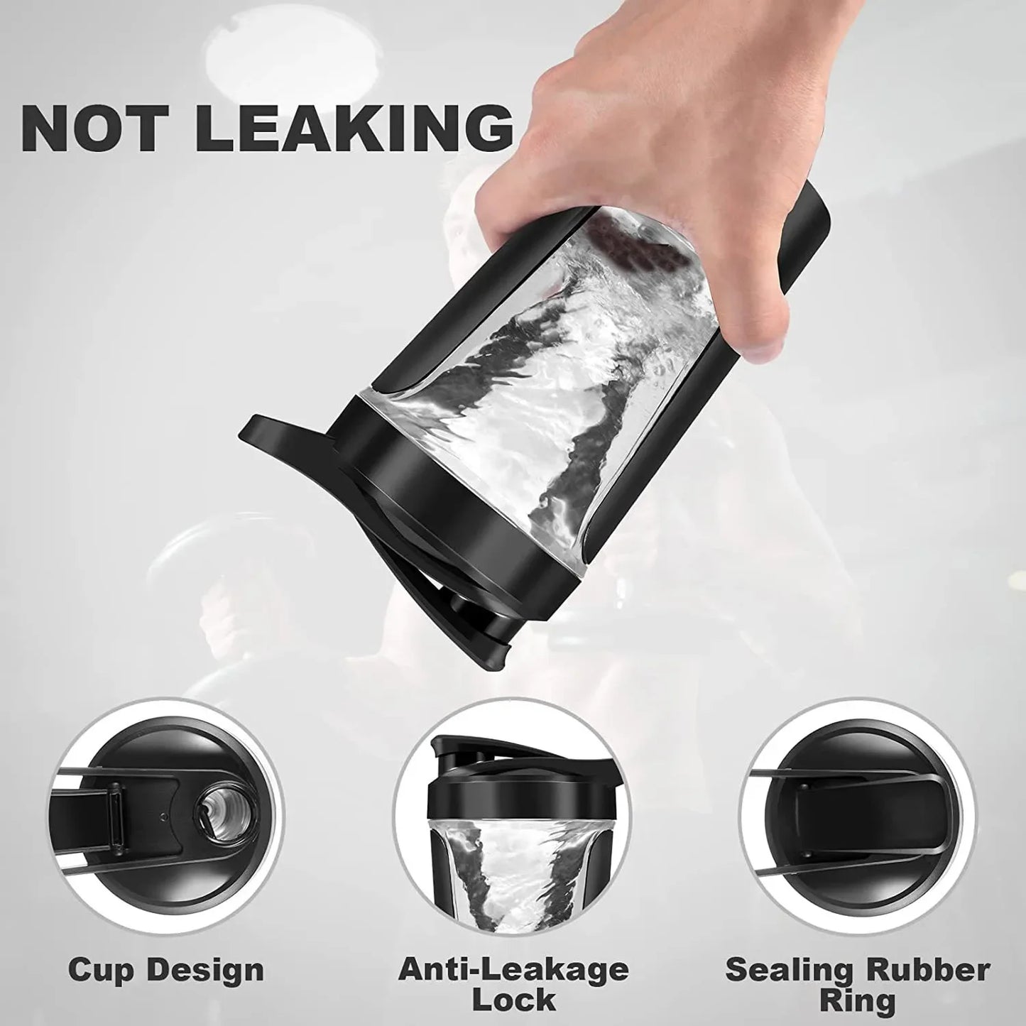 Gearlink™ Electric Shaker Bottle – 450ml Portable Protein & Drink Mixer (Battery Operated)