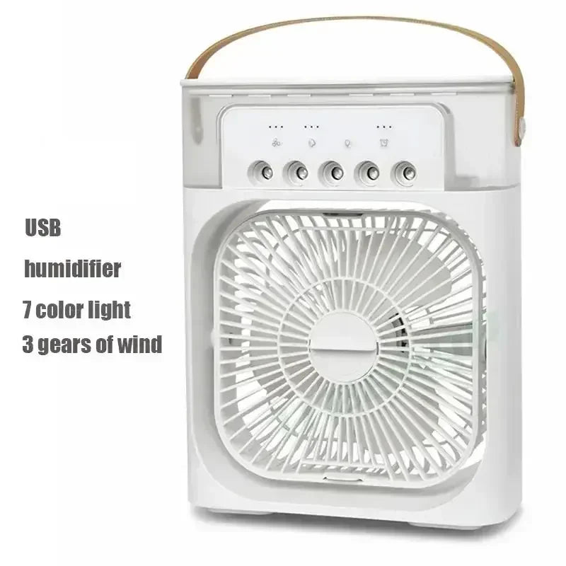Gearlink™ 3-in-1 Mini Air Cooler – Portable Fan, Humidifier & Night Light