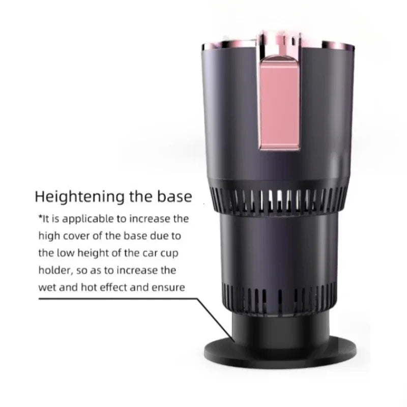 Smart Car 2-In-1 Cooling/Heating Cup Drinks Holder Home Fast Refrigeration Hot and Cold Mini Touch Screen Beverage Mug Drink Can
