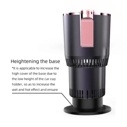 Smart Car 2-In-1 Cooling/Heating Cup Drinks Holder Home Fast Refrigeration Hot and Cold Mini Touch Screen Beverage Mug Drink Can