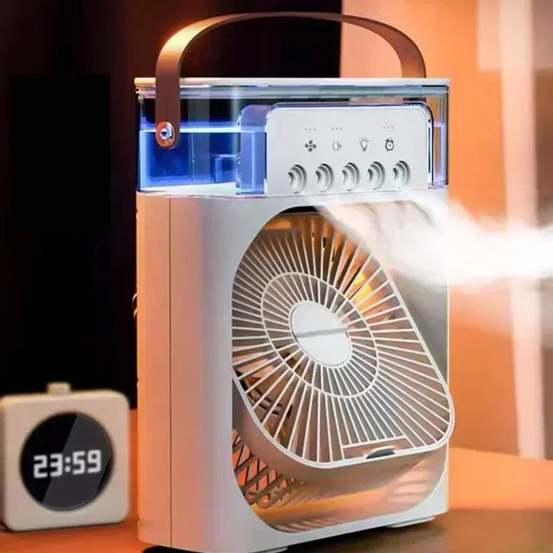 Gearlink™ 3-in-1 Mini Air Cooler – Portable Fan, Humidifier & Night Light