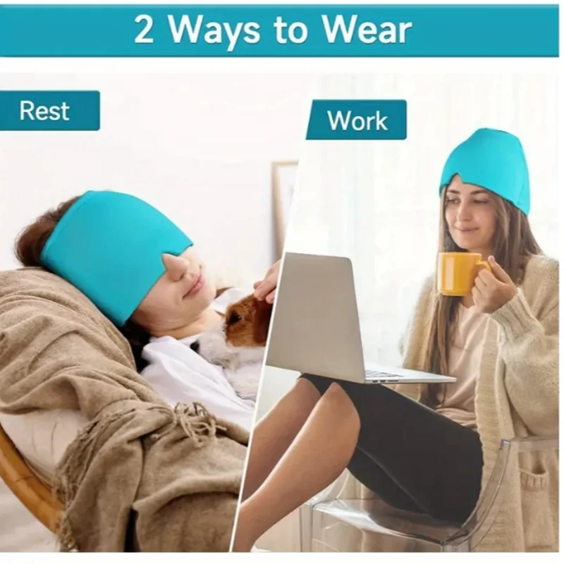Gearlink™ Migraine Relief Cap – Hot & Cold Gel Ice Headgear for Headache & Stress Relief