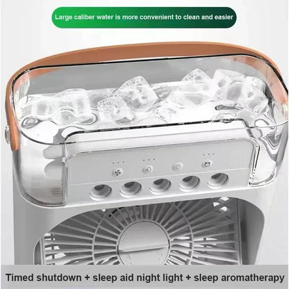 Gearlink™ 3-in-1 Mini Air Cooler – Portable Fan, Humidifier & Night Light