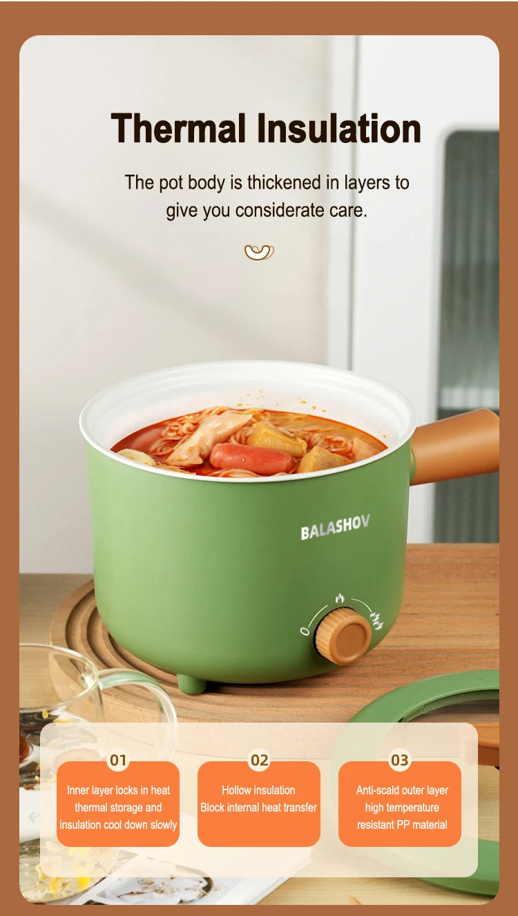 Gearlink™ Compact Multi-Cooker – Non-Stick Electric Pot for Rice, Soup & Stir Fry (110V/220V)