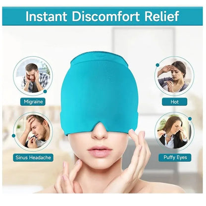 Gearlink™ Migraine Relief Cap – Hot & Cold Gel Ice Headgear for Headache & Stress Relief
