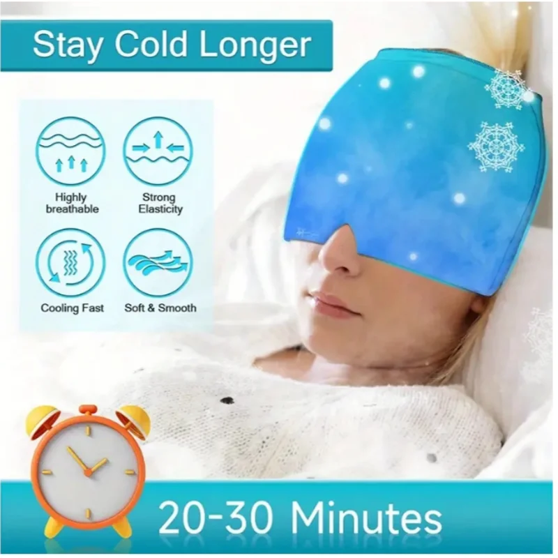 Gearlink™ Migraine Relief Cap – Hot & Cold Gel Ice Headgear for Headache & Stress Relief