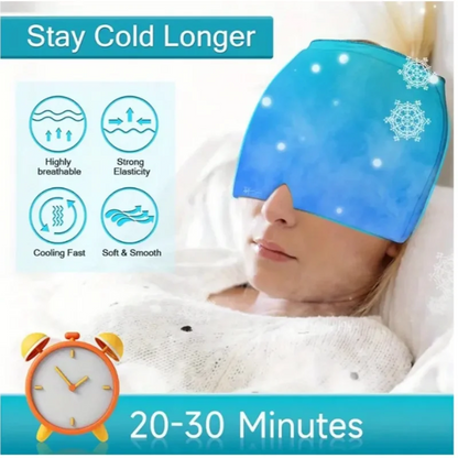 Gearlink™ Migraine Relief Cap – Hot & Cold Gel Ice Headgear for Headache & Stress Relief