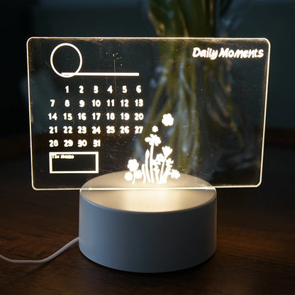 Gearlink™ LED Message Board Night Light – USB Rewritable Lamp with Warm Glow & Free Pen