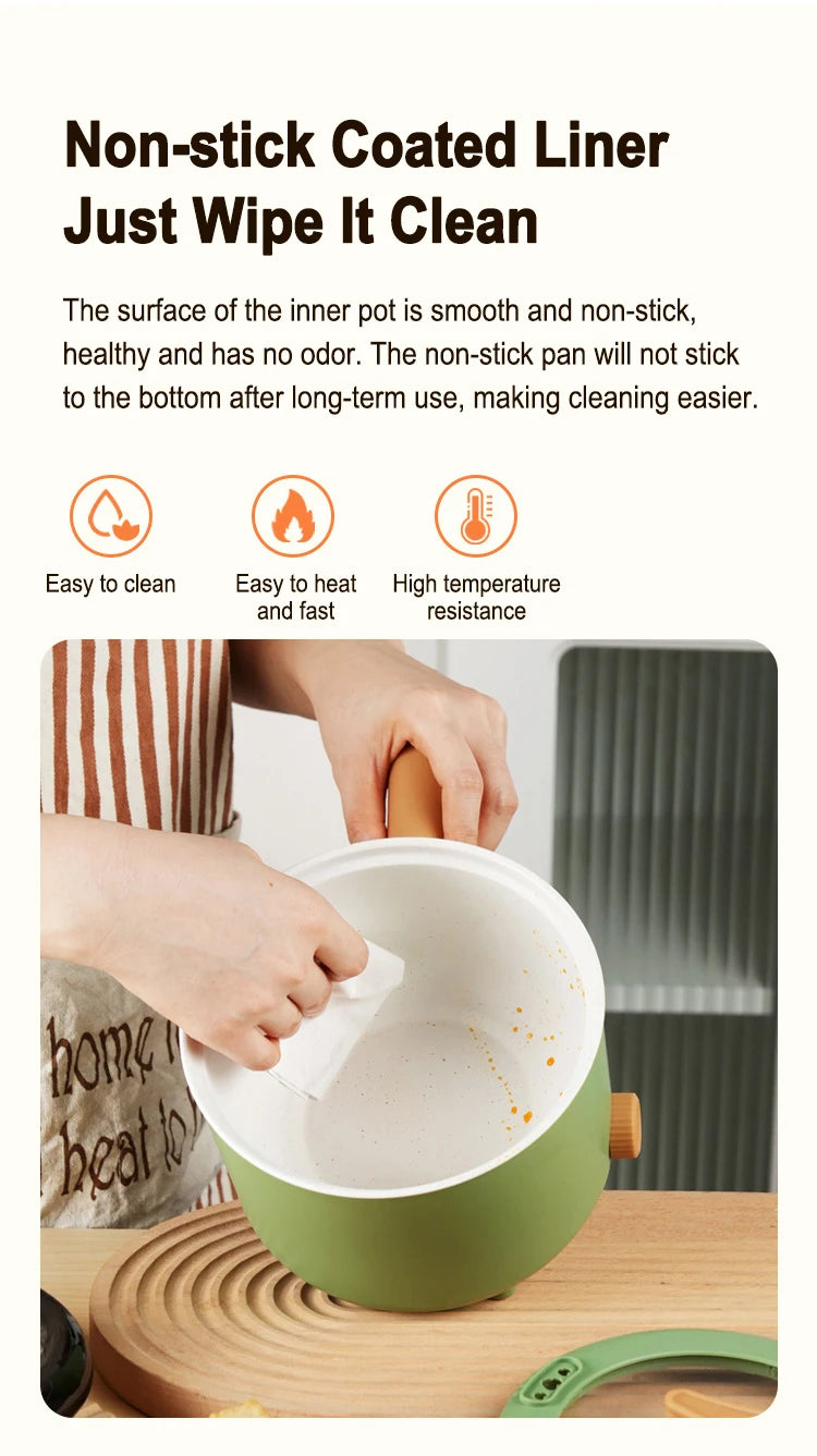 Gearlink™ Compact Multi-Cooker – Non-Stick Electric Pot for Rice, Soup & Stir Fry (110V/220V)