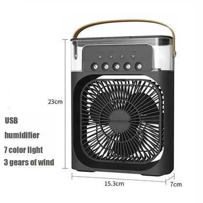 Gearlink™ 3-in-1 Mini Air Cooler – Portable Fan, Humidifier & Night Light